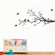 Rama pájaro vinilo tatuajes de pared diy arte mural árbol extraíble pegatinas de pared decoración para el hogar sala de estar pegatinas